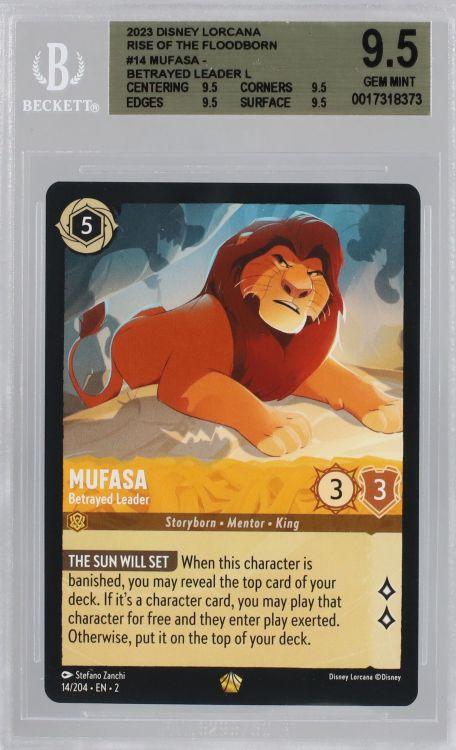 Graded: 2023 Disney Lorcana Rise of the Floodborn #14 Mufasa Betrayed Leader