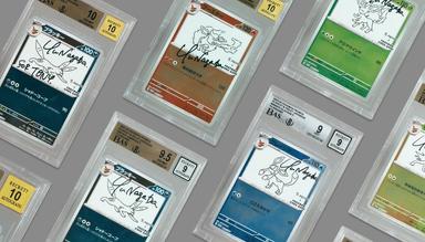 Complete Set of Yu Nagaba Signed Eeveelution Pokémon Cards Graded by Beckett 