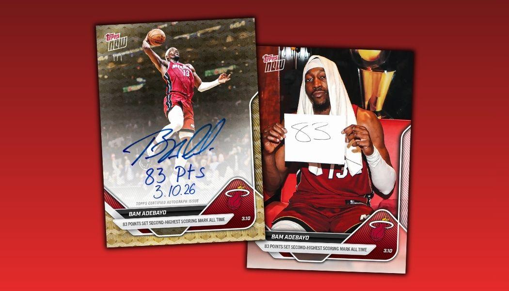 Topps Recognizes Bam Adebayo's Historic 83-Point Game With Special Topps Now Issues